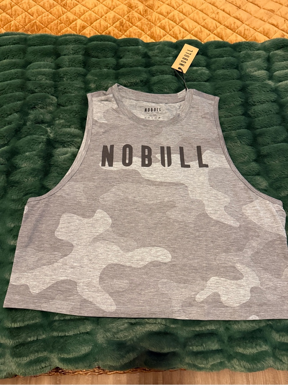 NOBULL Gray Heather Performance Tee with Subtle Logo women’s
